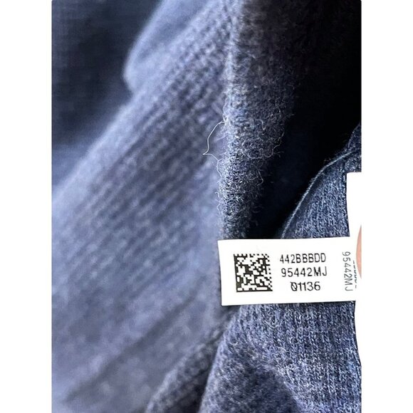 American Eagle Outfitters Navy Long Sleeve Super Soft Waffle Knit Shirt M - Picture 6 of 8